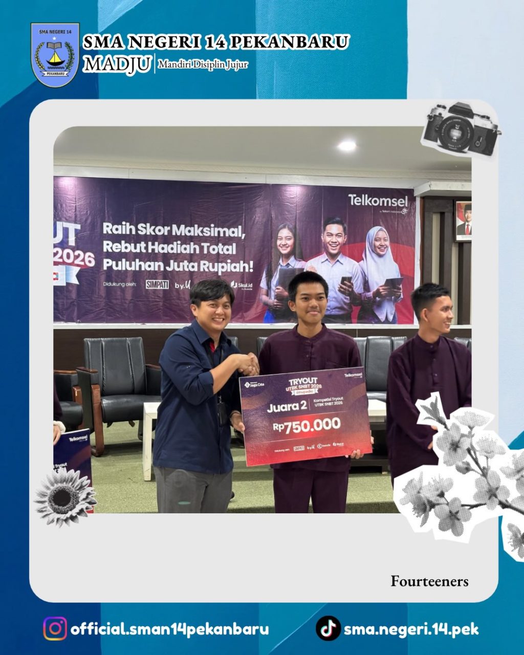 Instagram post from official.sman14pekanbaru. This post is in position 2.