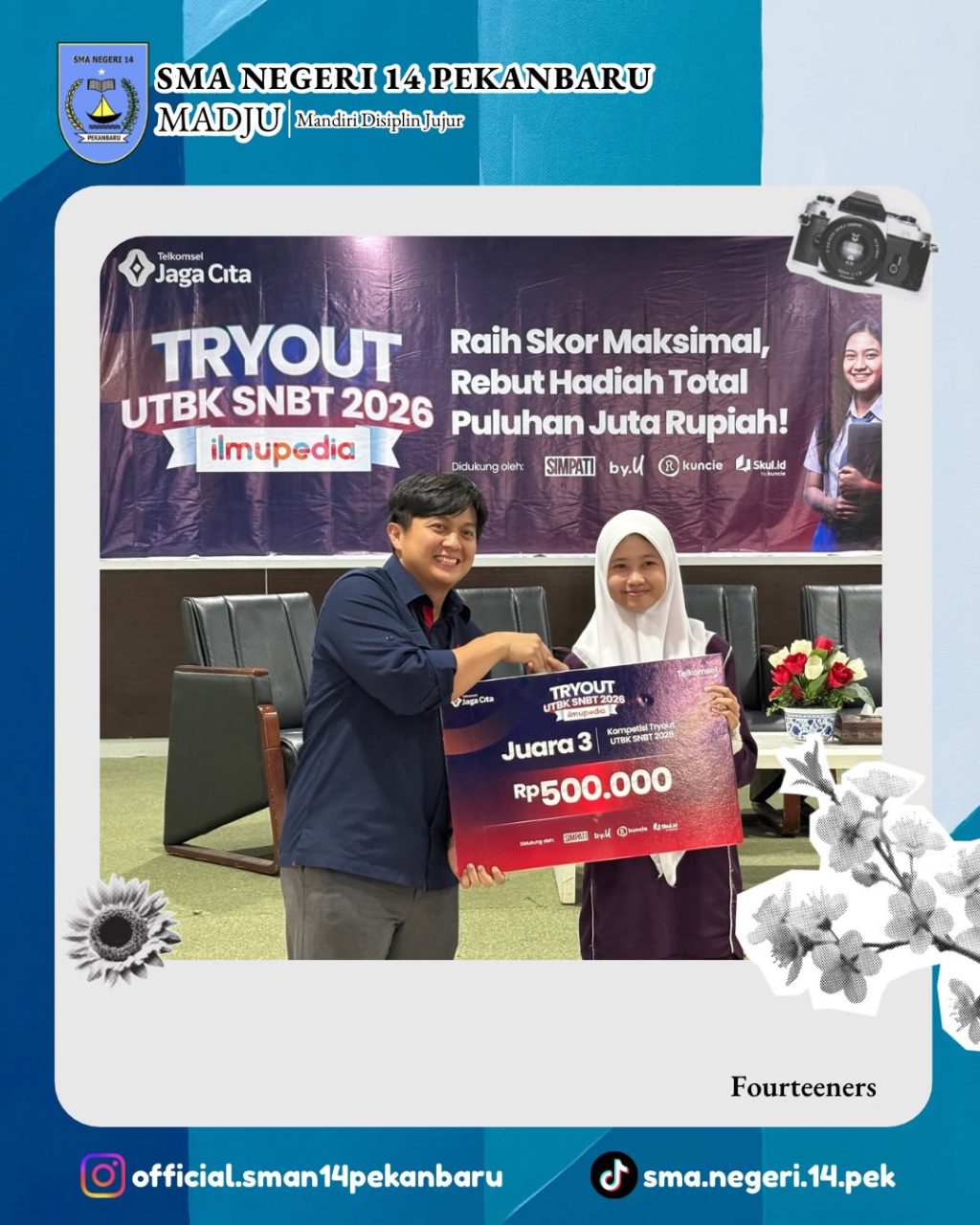 Instagram post from official.sman14pekanbaru. This post is in position 3.