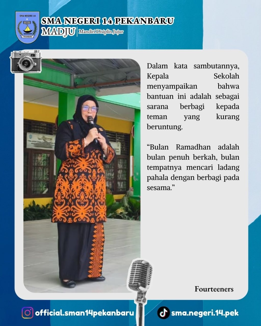 Instagram post from official.sman14pekanbaru. This post is in position 1.