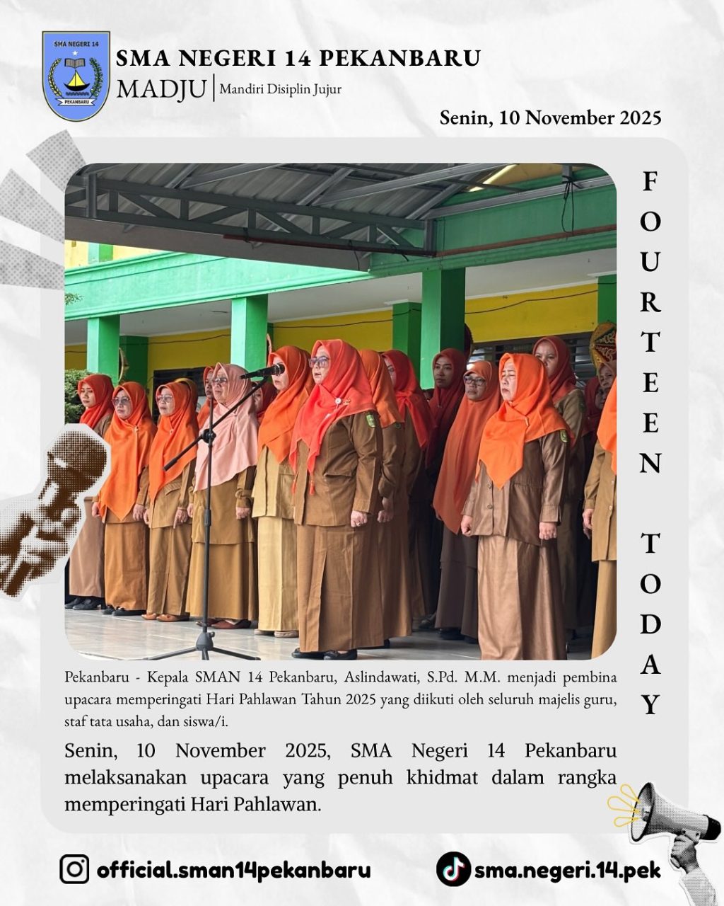 Instagram post from official.sman14pekanbaru. This post is in position 0.