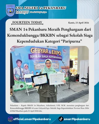 Instagram post from official.sman14pekanbaru. This post is in position 1.