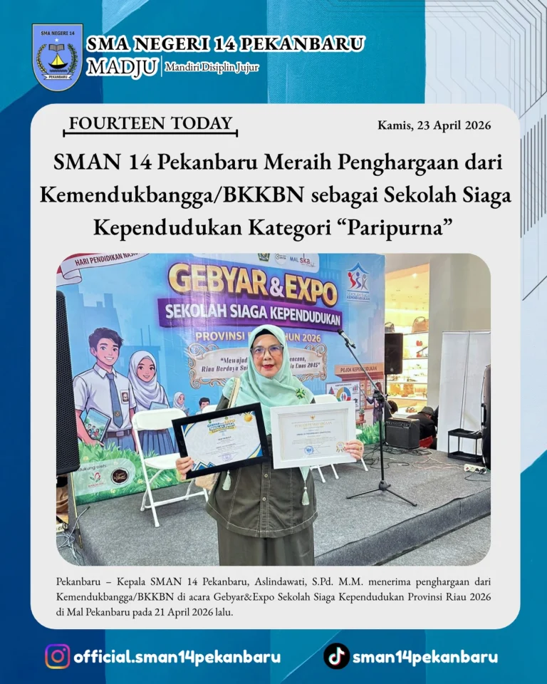 Instagram post from official.sman14pekanbaru. This post is in position 0.