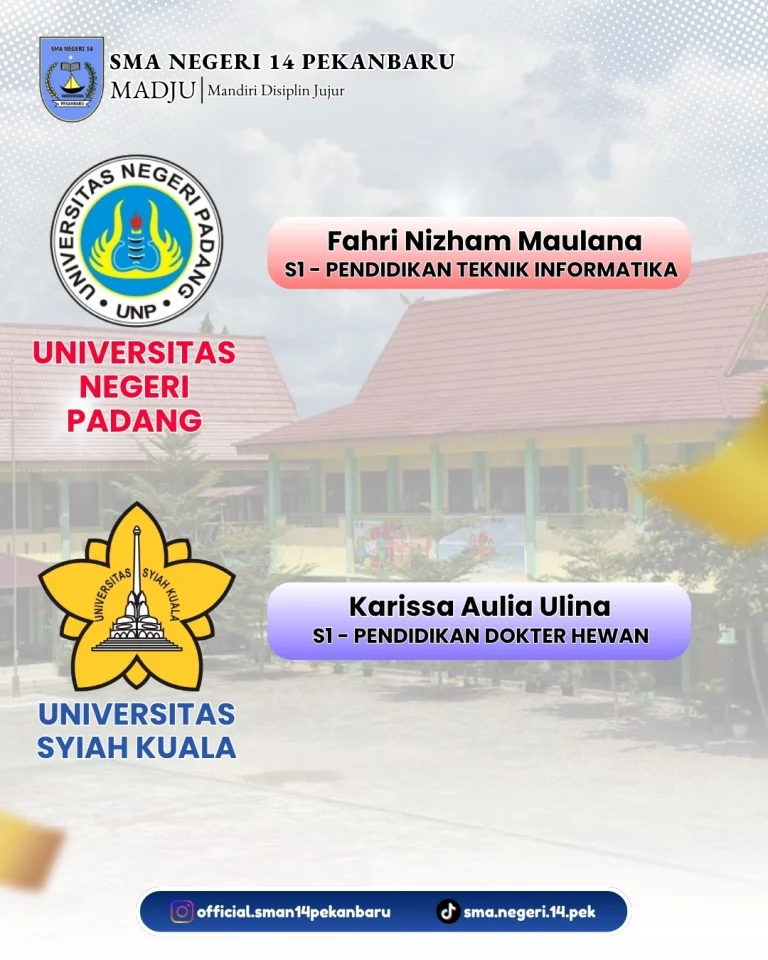 Instagram post from official.sman14pekanbaru. This post is in position 5.