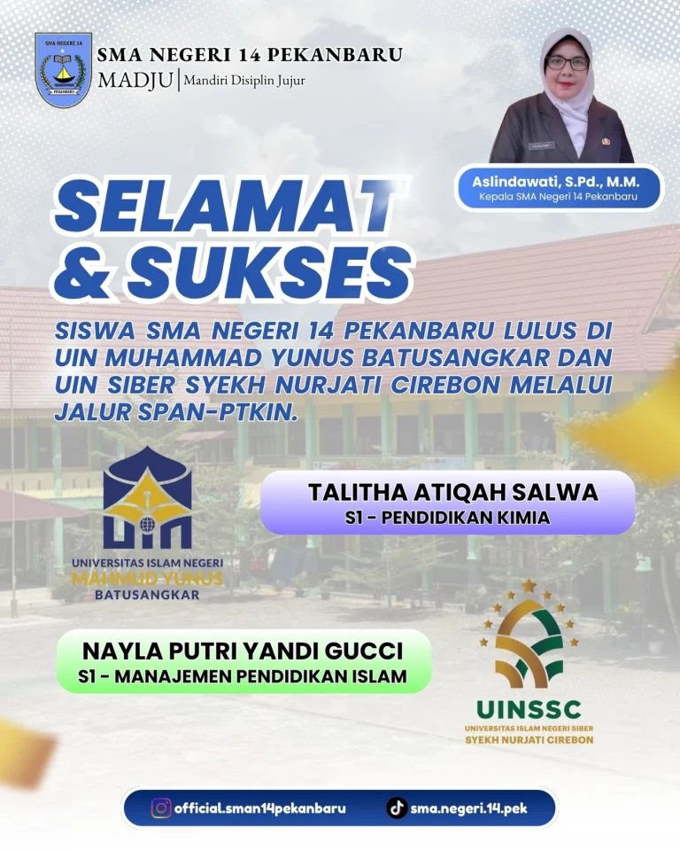 Instagram post from official.sman14pekanbaru. This post is in position 0.