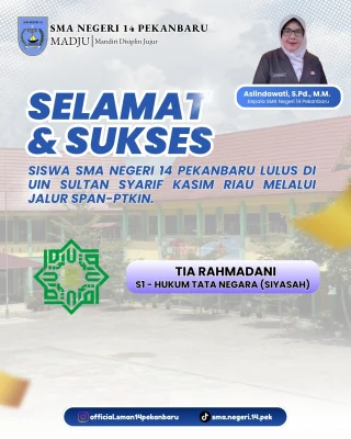 Instagram post from official.sman14pekanbaru. This post is in position 3.