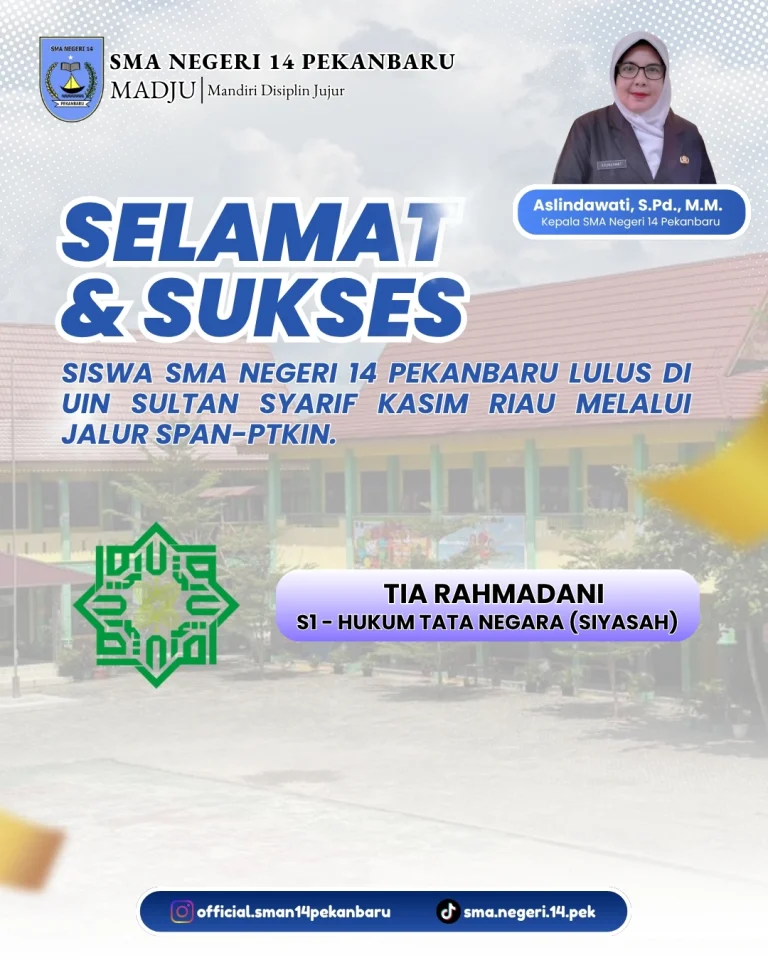 Instagram post from official.sman14pekanbaru. This post is in position 2.