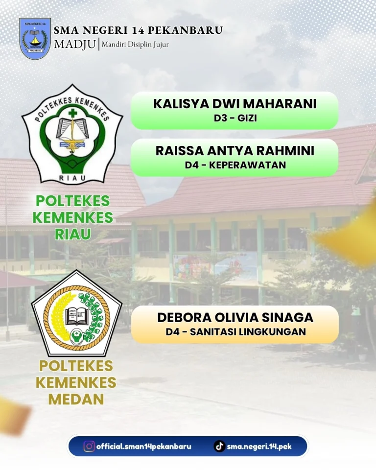 Instagram post from official.sman14pekanbaru. This post is in position 1.