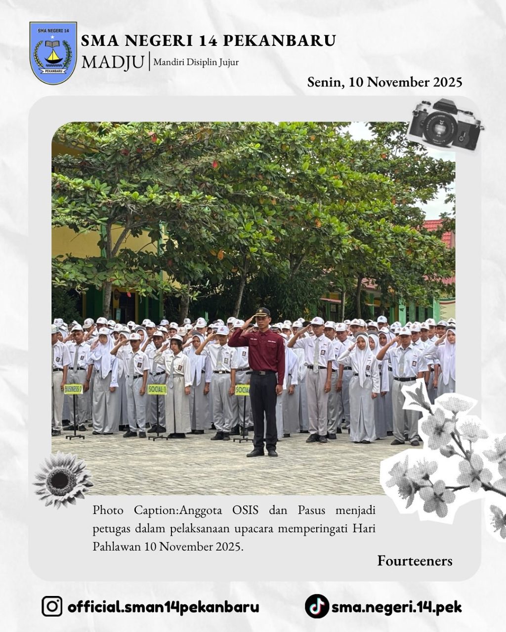 Instagram post from official.sman14pekanbaru. This post is in position 4.
