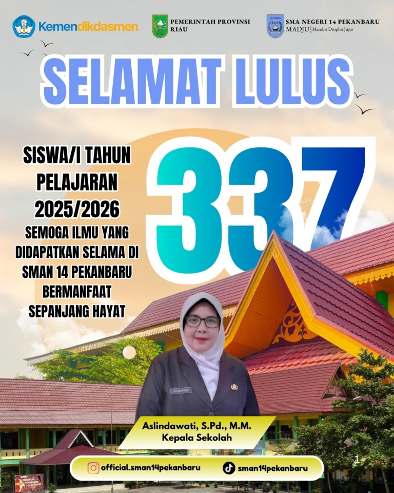Instagram post from official.sman14pekanbaru. This post is in position 1.