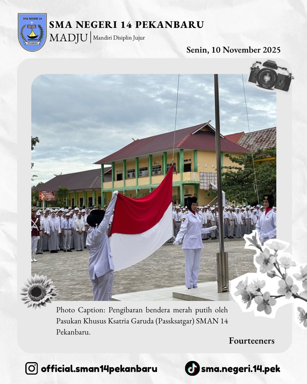 Instagram post from official.sman14pekanbaru. This post is in position 5.