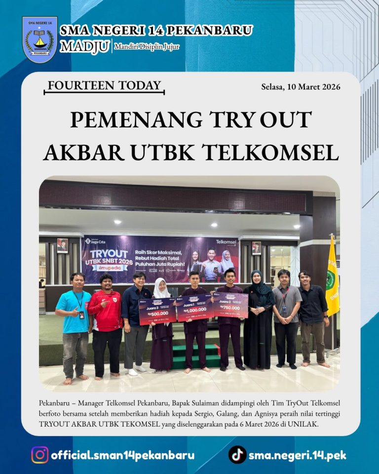 Instagram post from official.sman14pekanbaru. This post is in position 5.