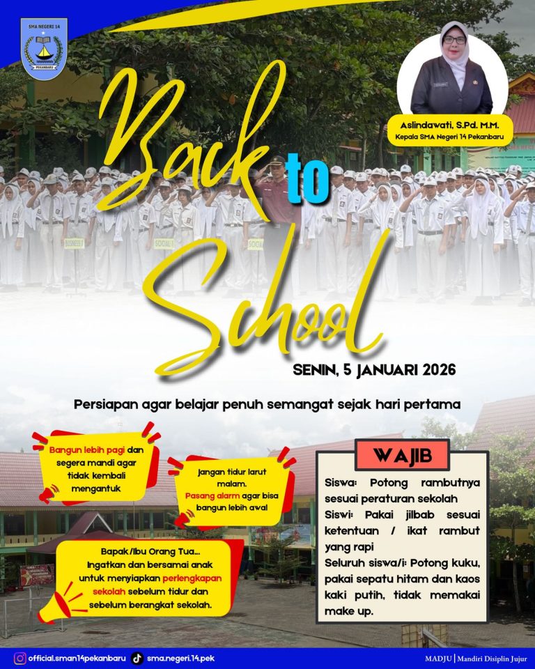 Instagram post from official.sman14pekanbaru. This post is in position 13.