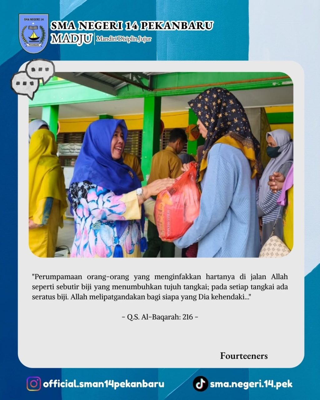Instagram post from official.sman14pekanbaru. This post is in position 3.