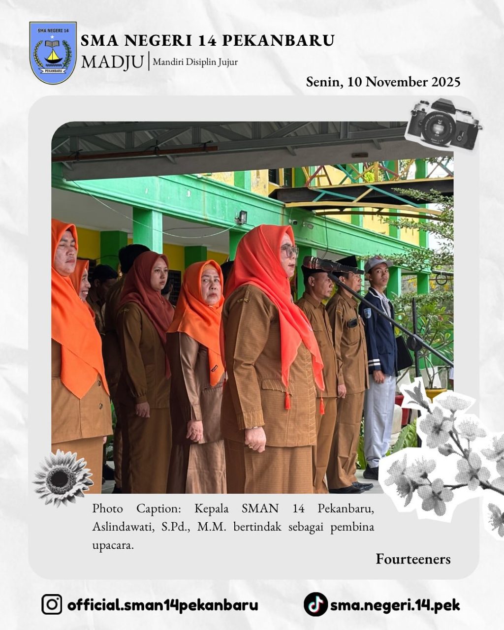 Instagram post from official.sman14pekanbaru. This post is in position 3.