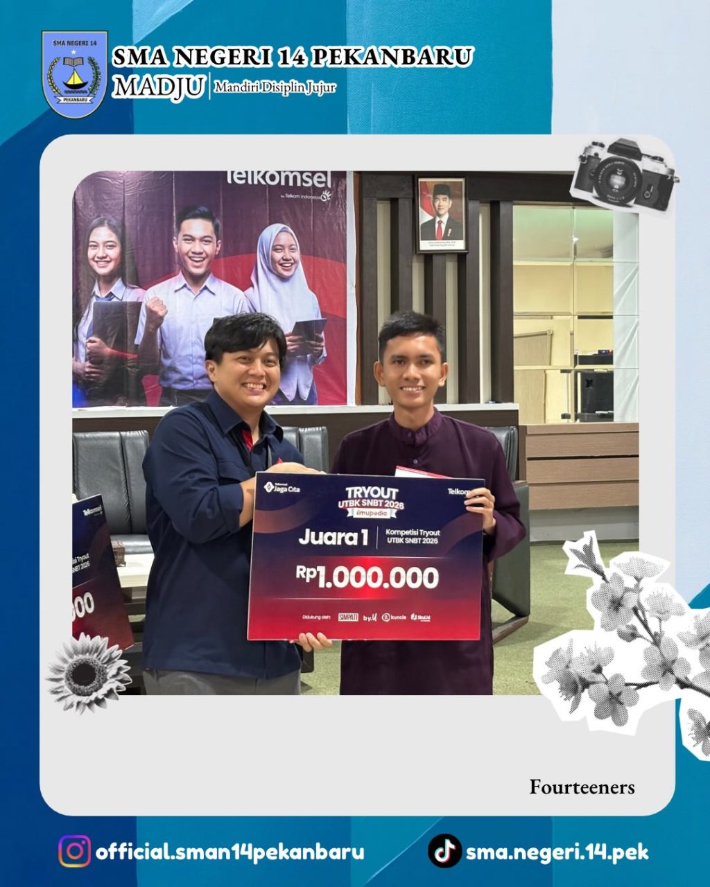 Instagram post from official.sman14pekanbaru. This post is in position 1.